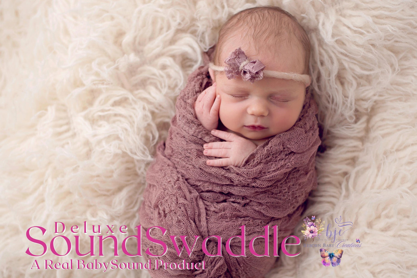 BabySound Swaddle Real Baby Hi-Def Sound ***This is NOT a DOLL!