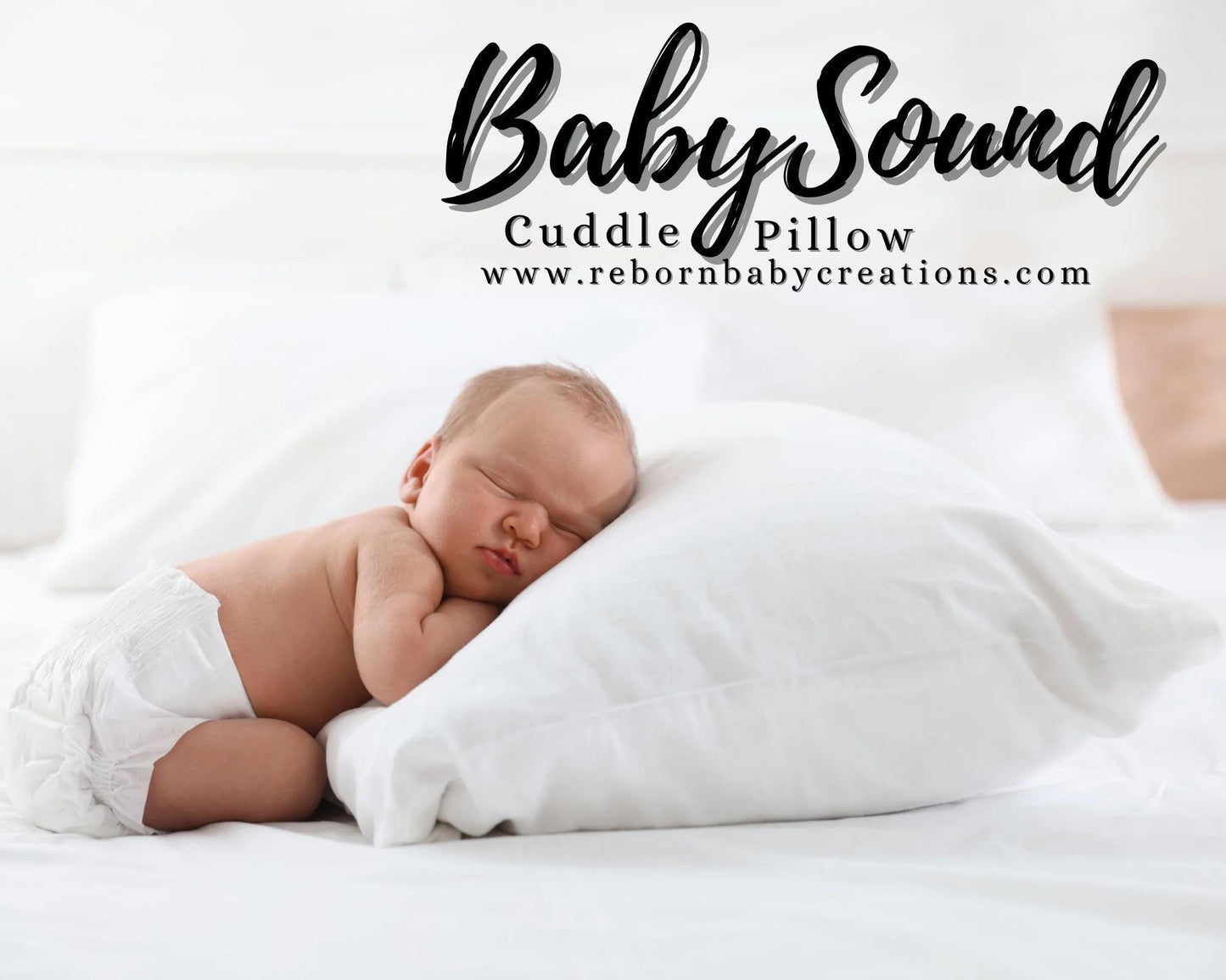 BabySound Cuddle Pillow: Real Baby Sounds Fun For Interactive Reborn Play. Doll Not Included.