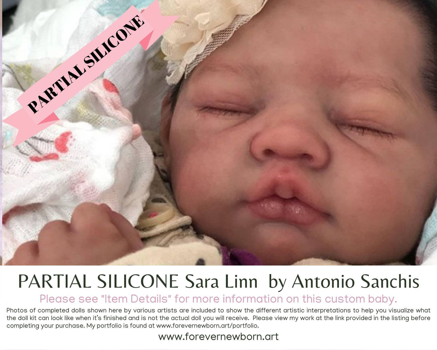 Sara Linn Partial Silicone Cloth Body Baby Doll by Antonio Sanchis (21" Full Limbs)
