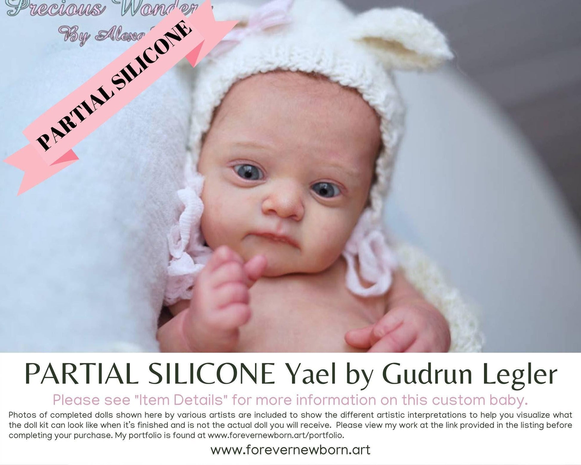 Yael Silicone Baby Doll by Gudrun Legler (20" Full Limbs)