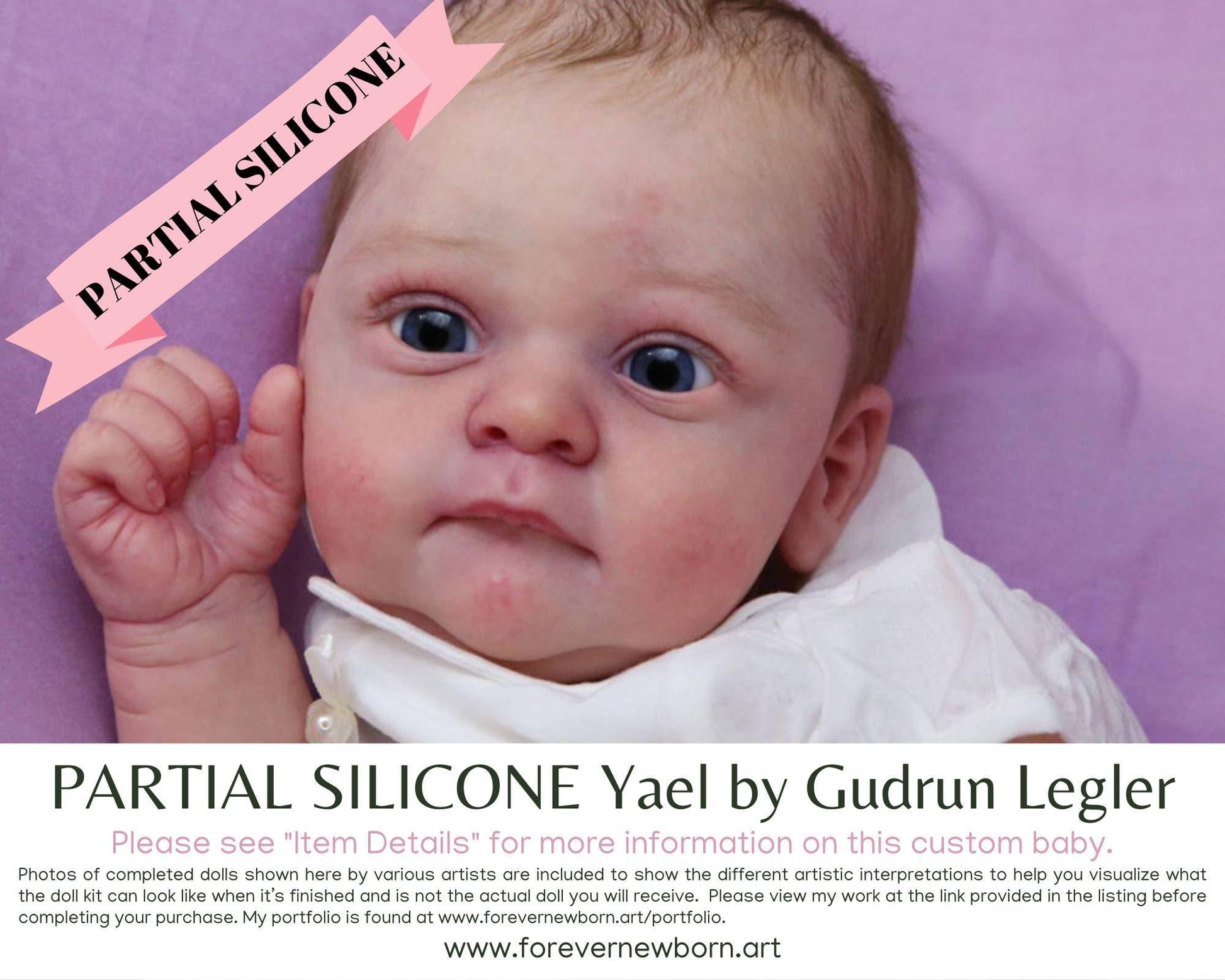 Yael Silicone Baby Doll by Gudrun Legler (20" Full Limbs)