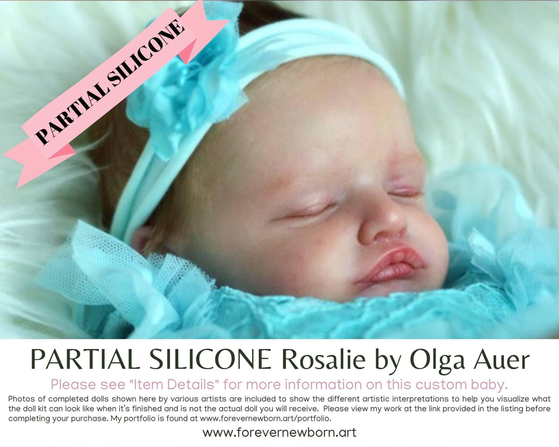 Rosalie Partial Silicone Baby Doll (20" + Full Limbs)