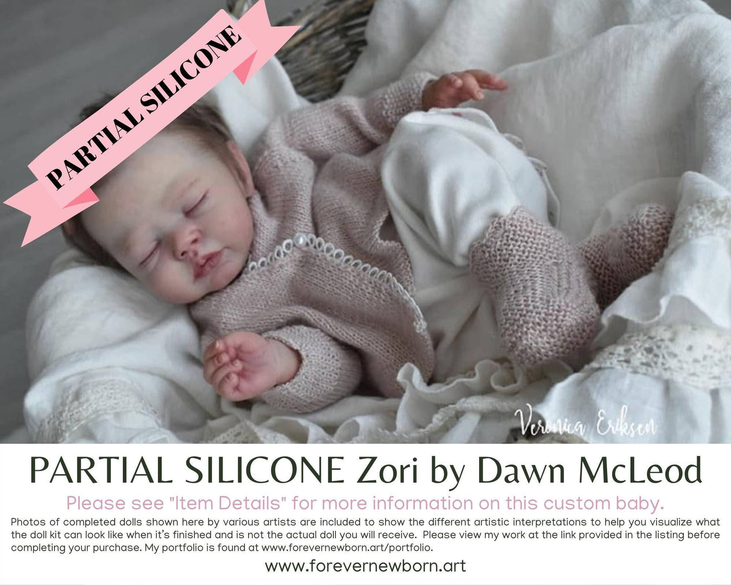 Zori Partial Silicone Baby Doll (16" + Full Limbs)