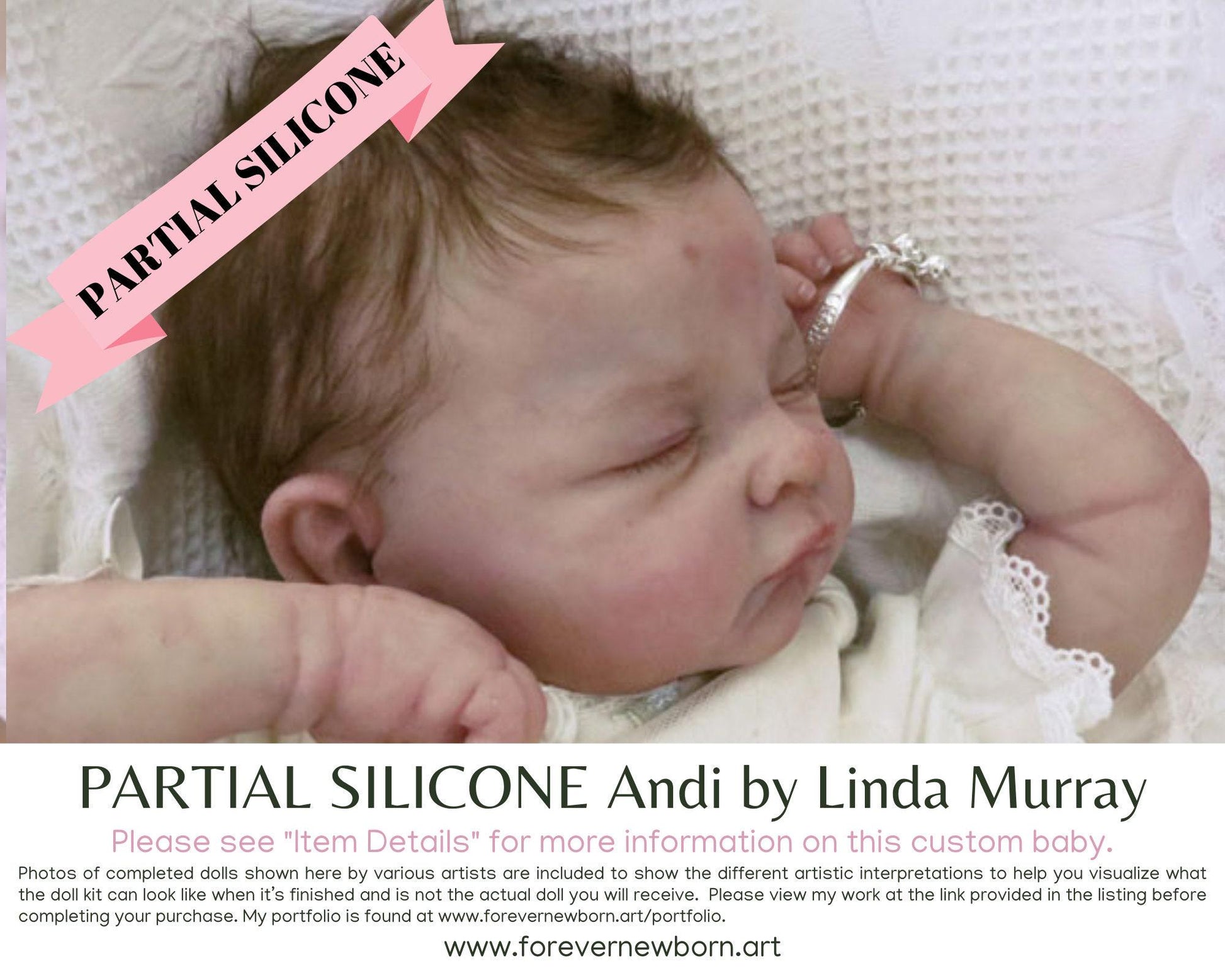 Andi Partial Silicone Reborn Baby Doll by Linda Murray (20")