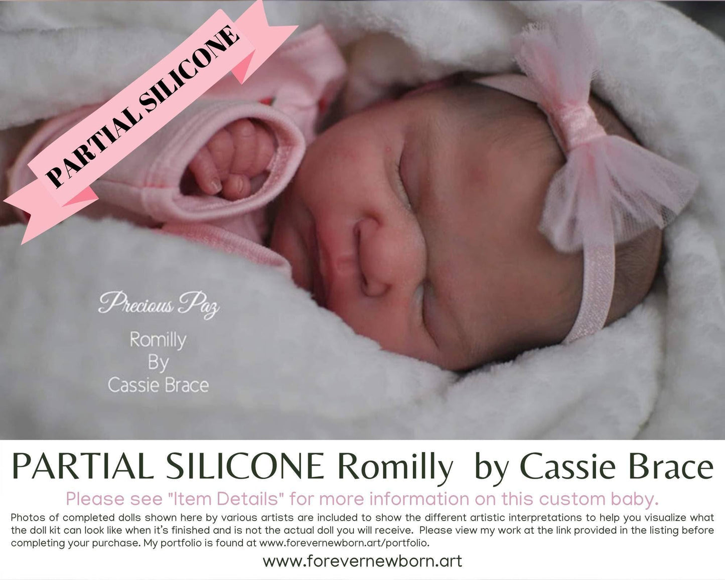 Romilly Partial Silicone Baby Doll (18"+ Full Limbs)