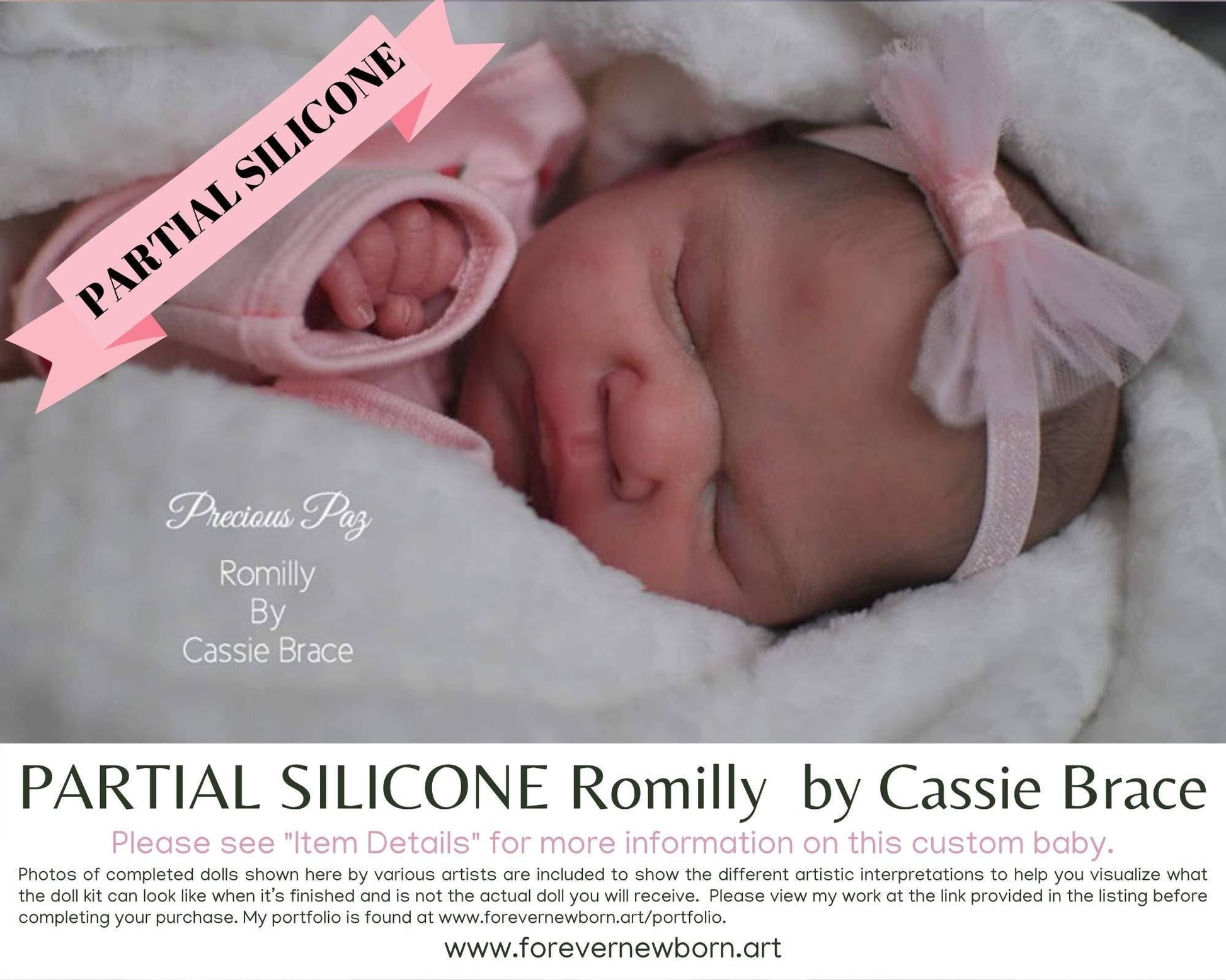 Romilly Partial Silicone Baby Doll (18"+ Full Limbs)