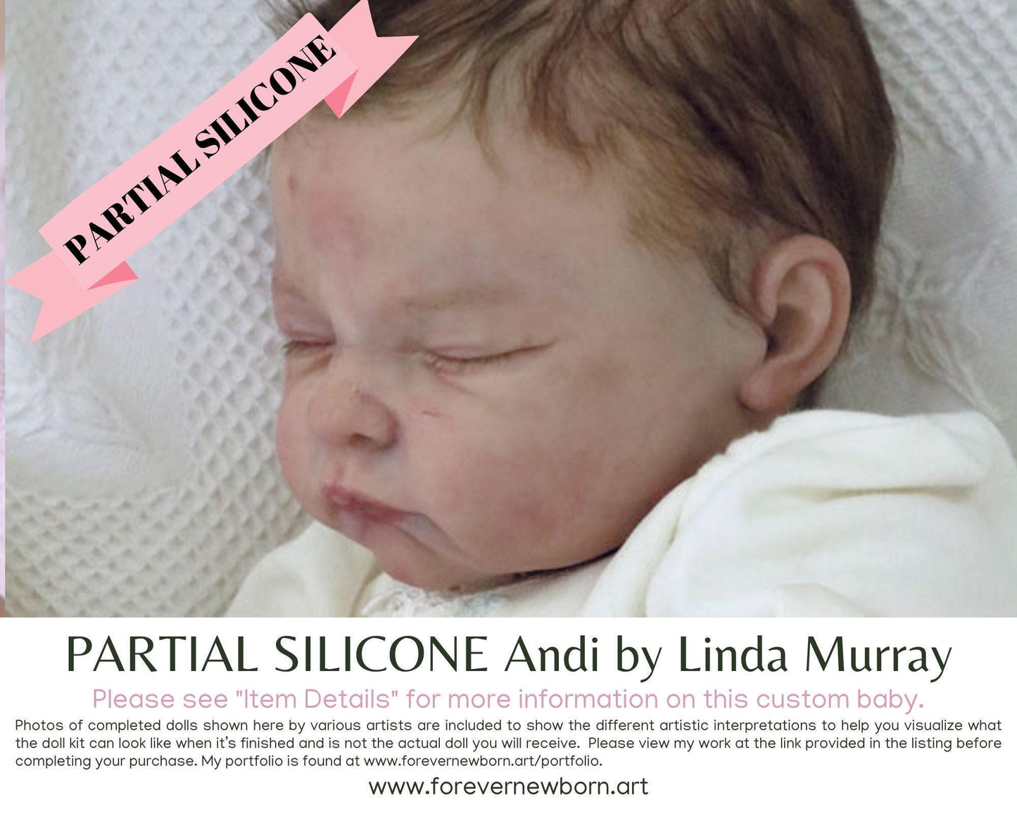 Andi Partial Silicone Reborn Baby Doll by Linda Murray (20")