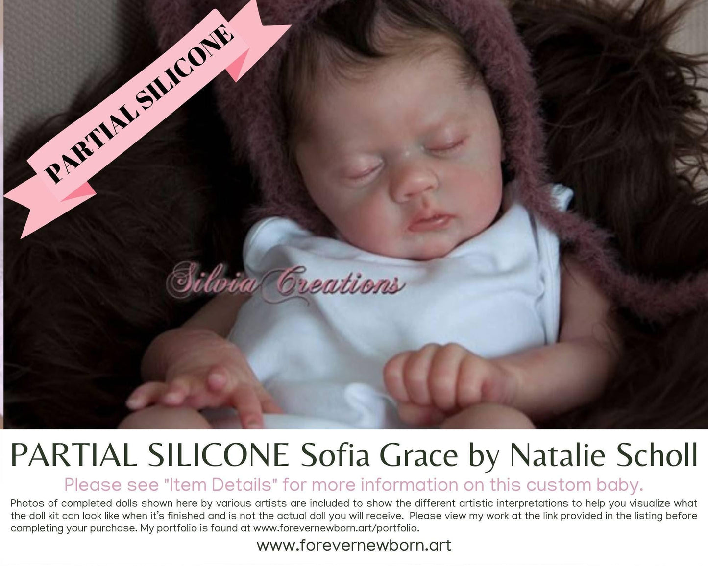 Sofia Grace Partial Silicone Baby Doll (18" + Full Limbs)