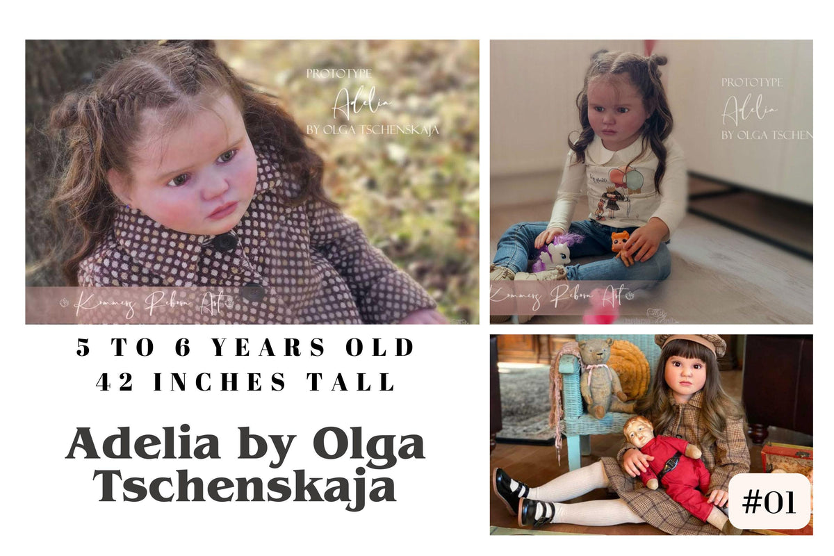 Adelia Reborn Toddler Doll by Olga Tschenskaja **BACKORDERED KIT** (5-6 Year Old Size)