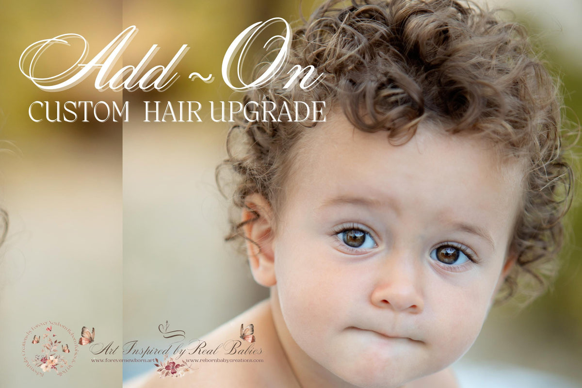 Custom Mohair Hair Rooting Upgrade: Reborn Baby Doll