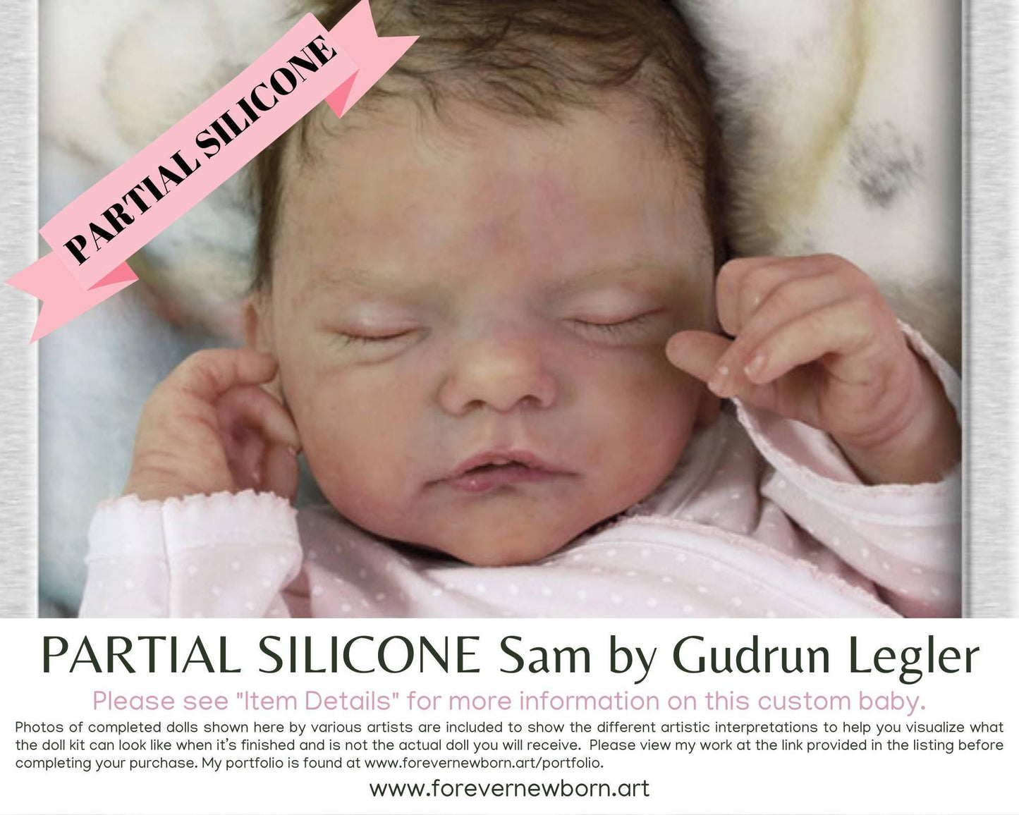 Sam Partial Silicone Reborn Baby Doll by Gudrun Legler