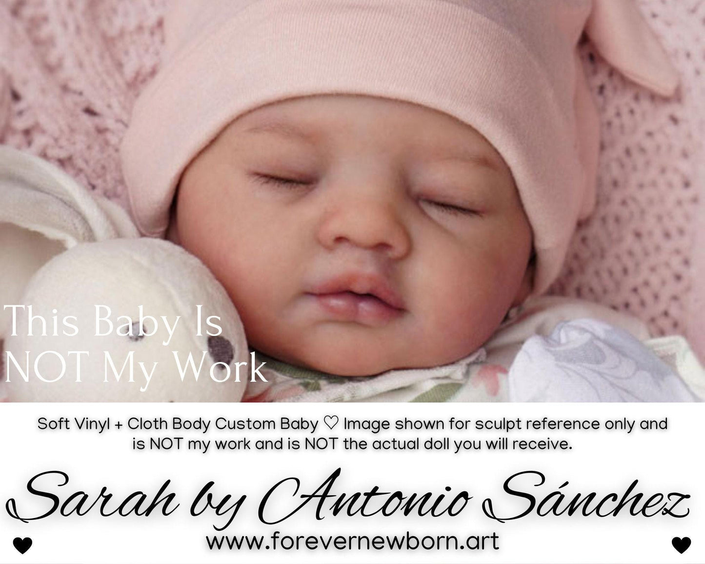 Sarah Silicone Baby Doll by Antonio Sánchez (21" Full Limbs)