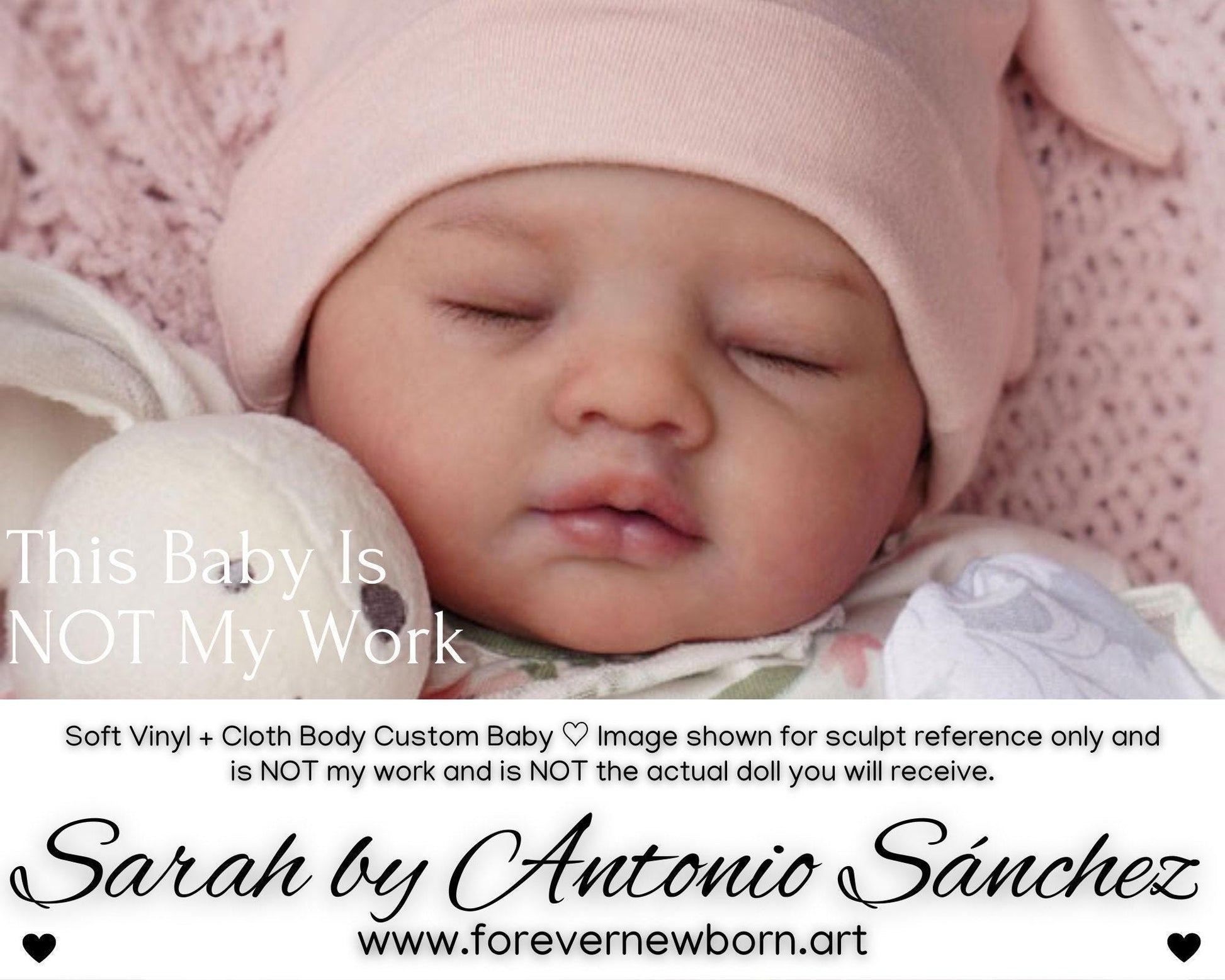 Sarah Silicone Baby Doll by Antonio Sánchez (21" Full Limbs)
