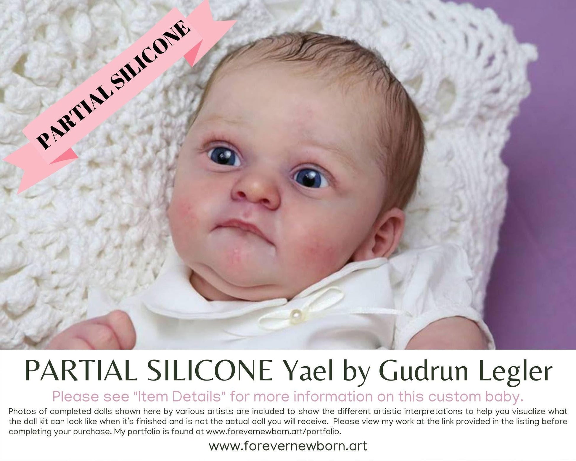 Yael Silicone Baby Doll by Gudrun Legler (20" Full Limbs)
