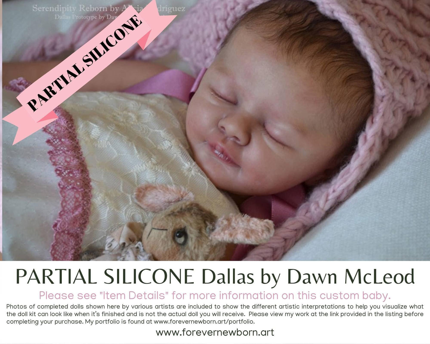 Dallas Partial Silicone Baby Doll by Dawn McLeod (21" Full Limbs)