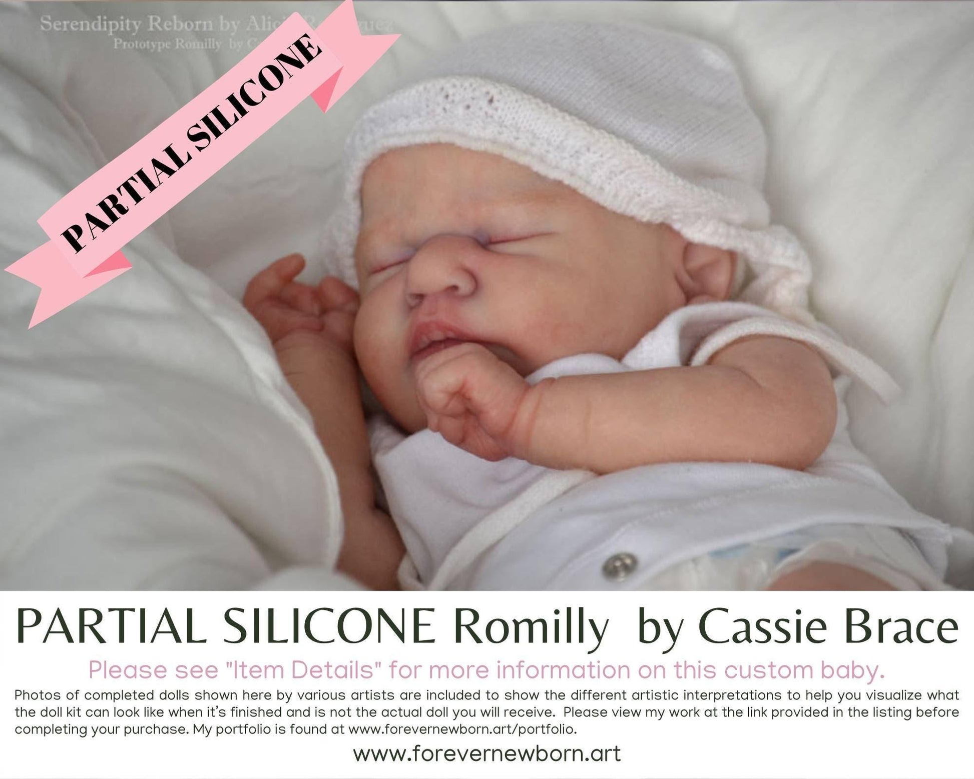 Romilly Partial Silicone Baby Doll (18"+ Full Limbs)