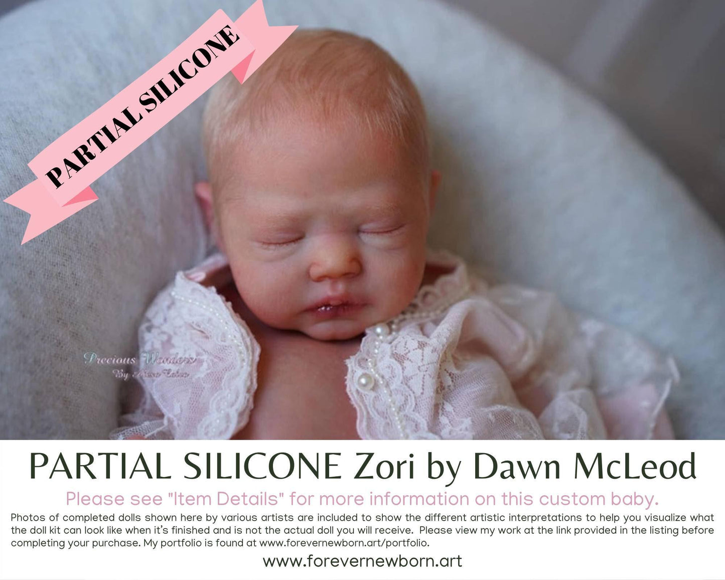 Zori Partial Silicone Baby Doll (16" + Full Limbs)