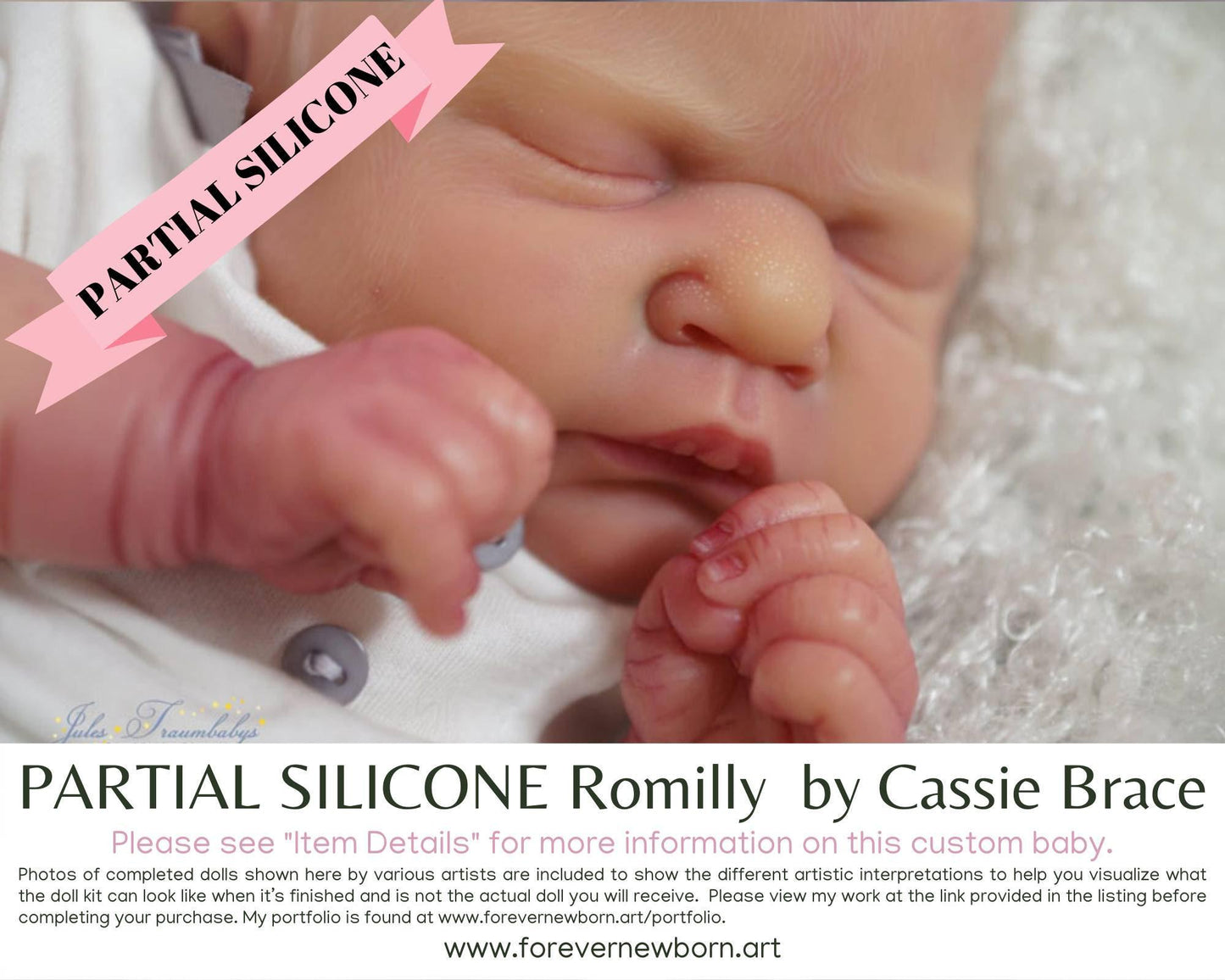 Romilly Partial Silicone Baby Doll (18"+ Full Limbs)