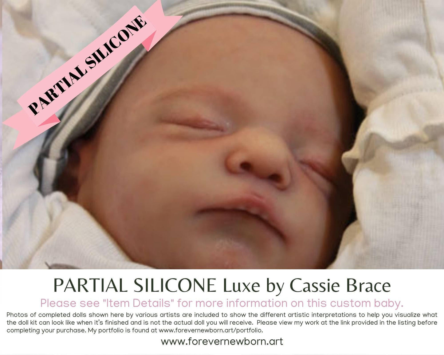Partial Silicone Baby: Luxe by Cassie Brace, Cloth Body (18" + Full Limbs)