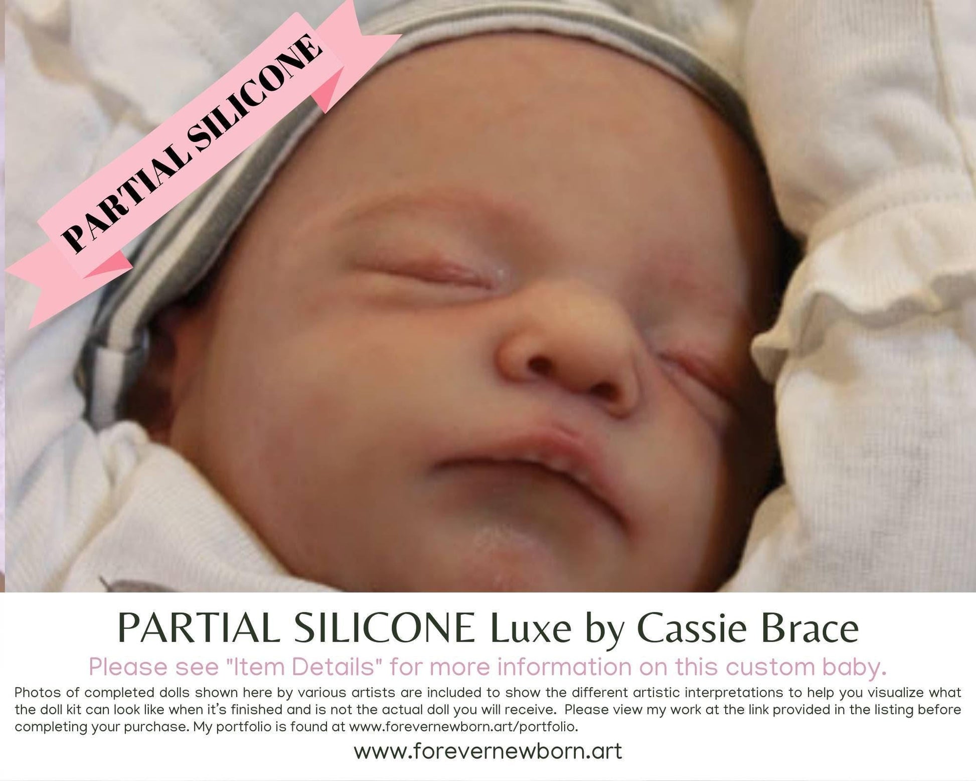 Partial Silicone Baby: Luxe by Cassie Brace, Cloth Body (18" + Full Limbs)