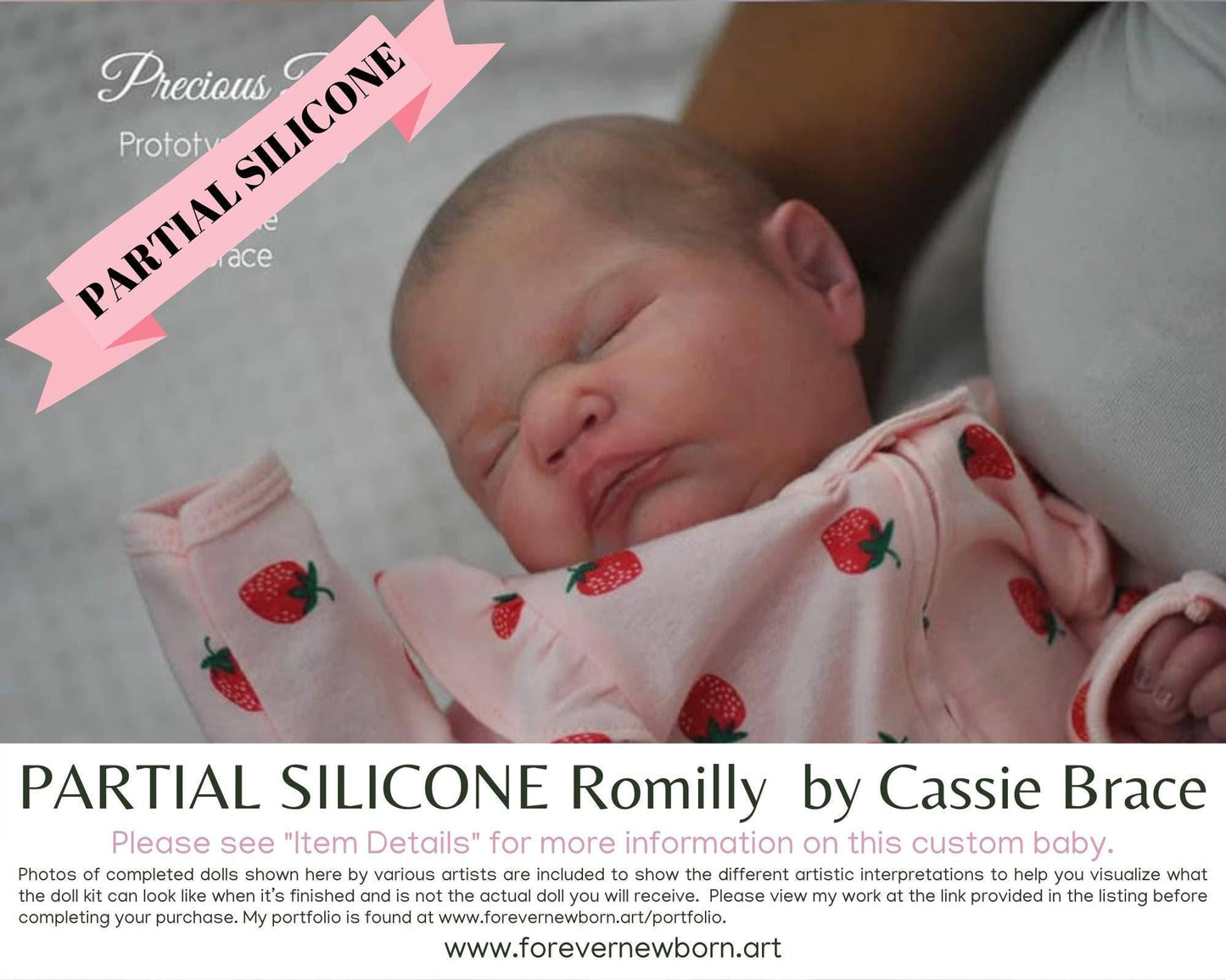Romilly Partial Silicone Baby Doll (18"+ Full Limbs)