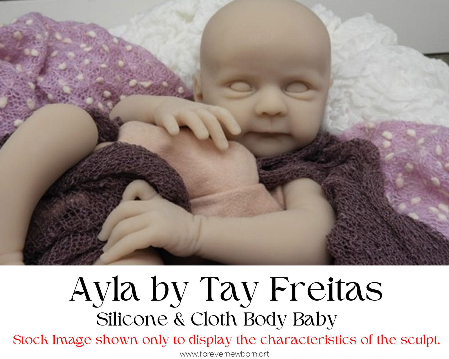 Ayla Silicone Baby Doll by Tay Freitas: Cloth Body, 16" Full Limbs