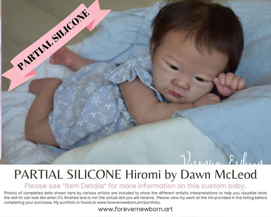 Hiromi Partial Silicone Baby Doll (20" Full Limbs)