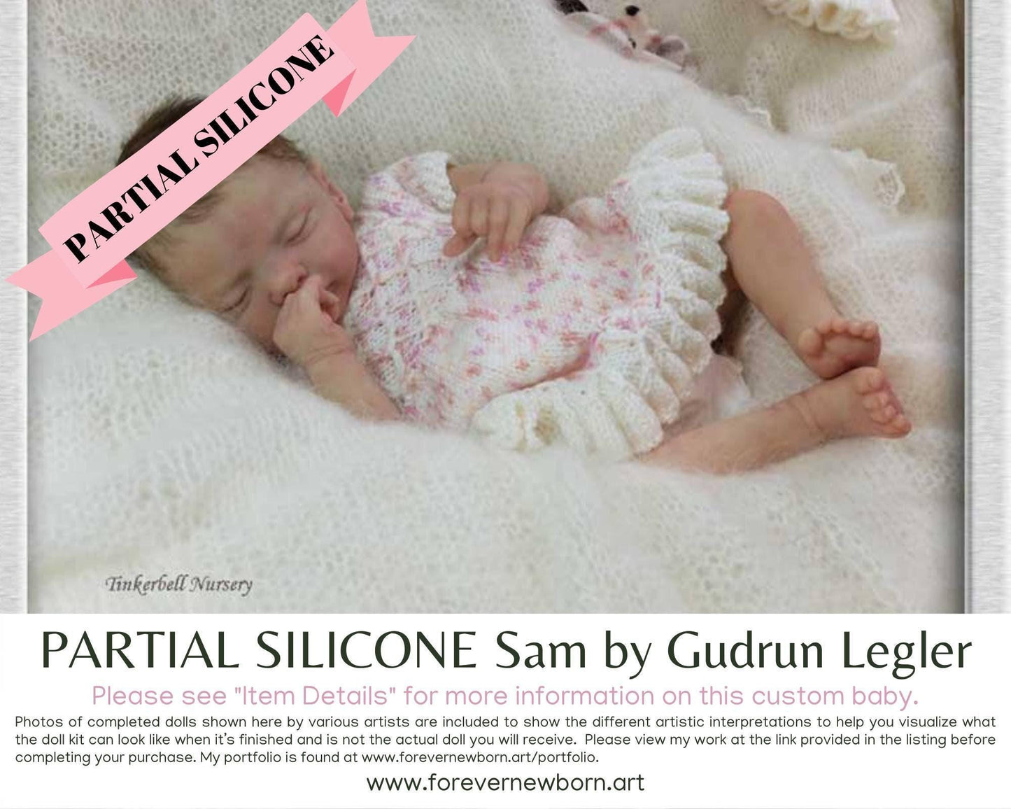 Sam Partial Silicone Reborn Baby Doll by Gudrun Legler