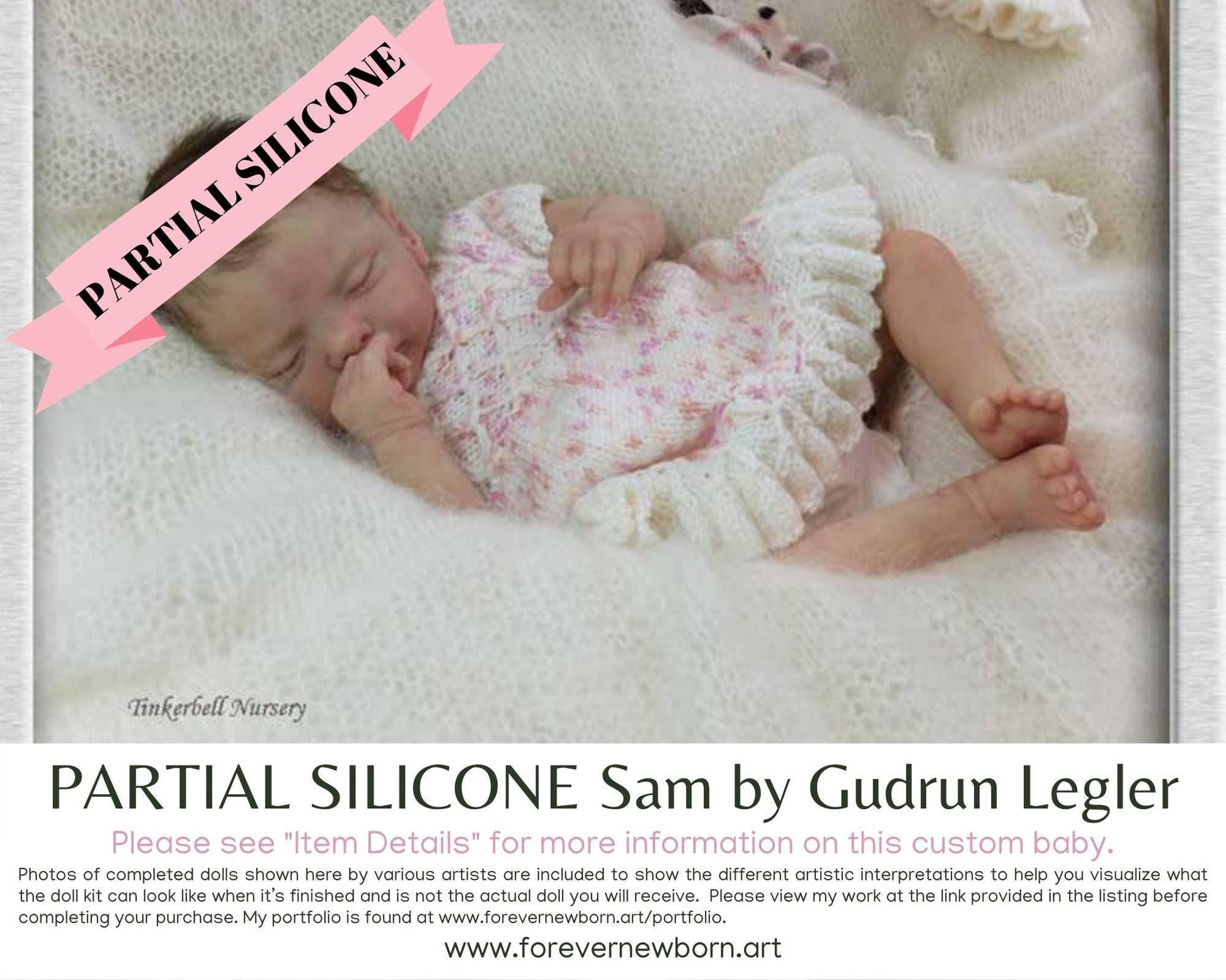Sam Partial Silicone Reborn Baby Doll by Gudrun Legler