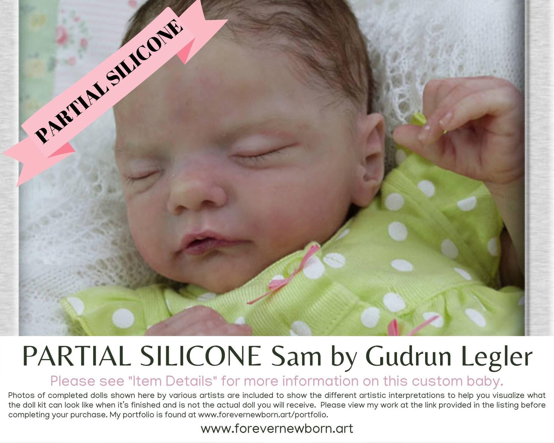 Sam Partial Silicone Reborn Baby Doll by Gudrun Legler