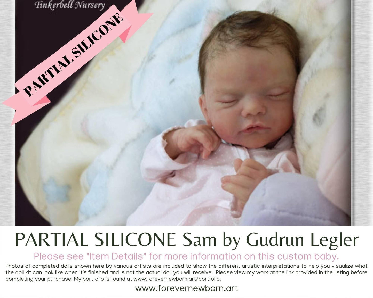 Sam Partial Silicone Reborn Baby Doll by Gudrun Legler