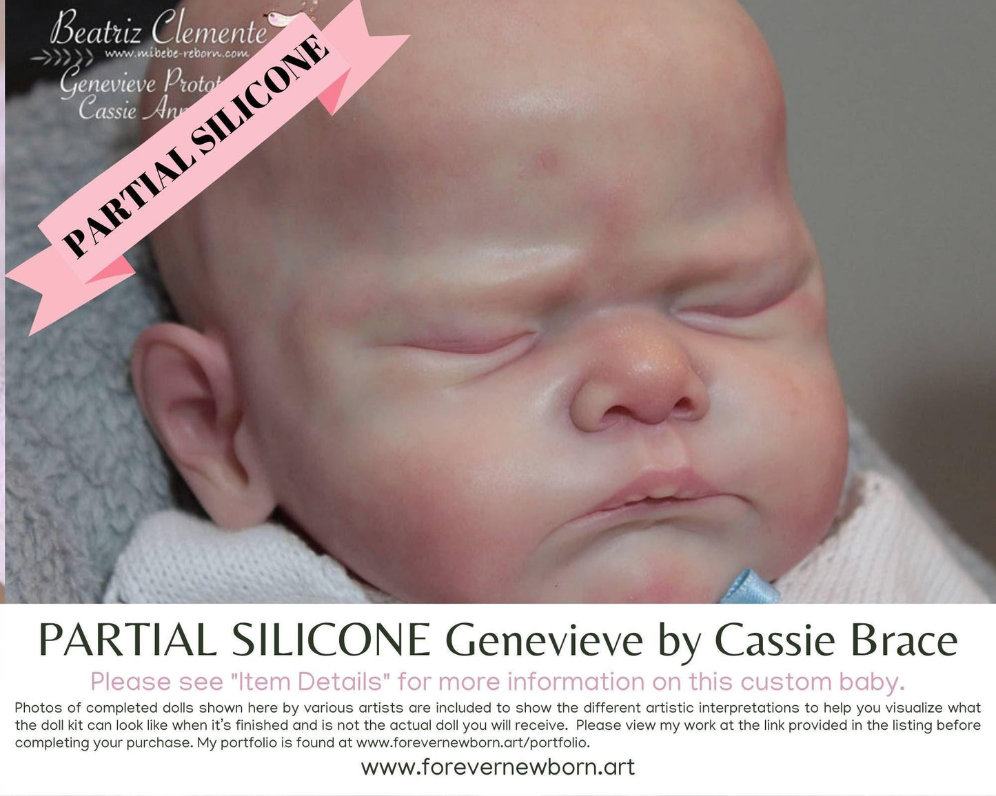 Genevieve Partial Silicone Baby Doll by Cassie Brace (18" Full Limbs)