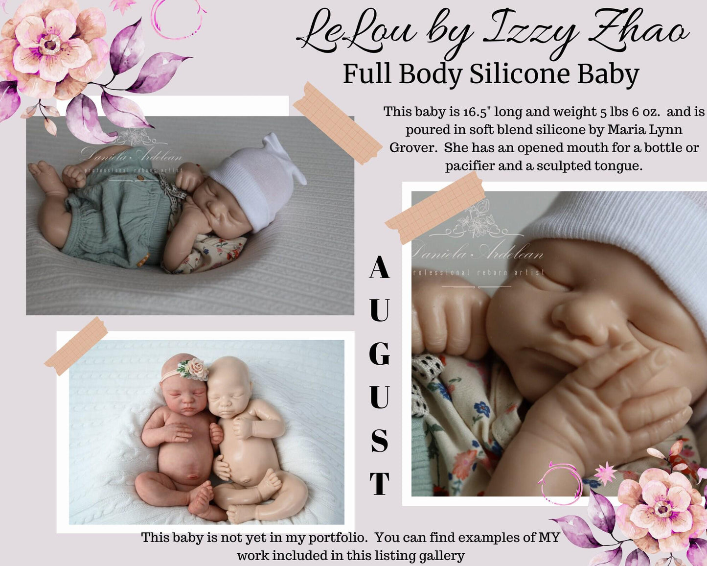 LAST CHANCE! Full Silicone Baby LeLou by Izzy Zhao (16.5 inches)