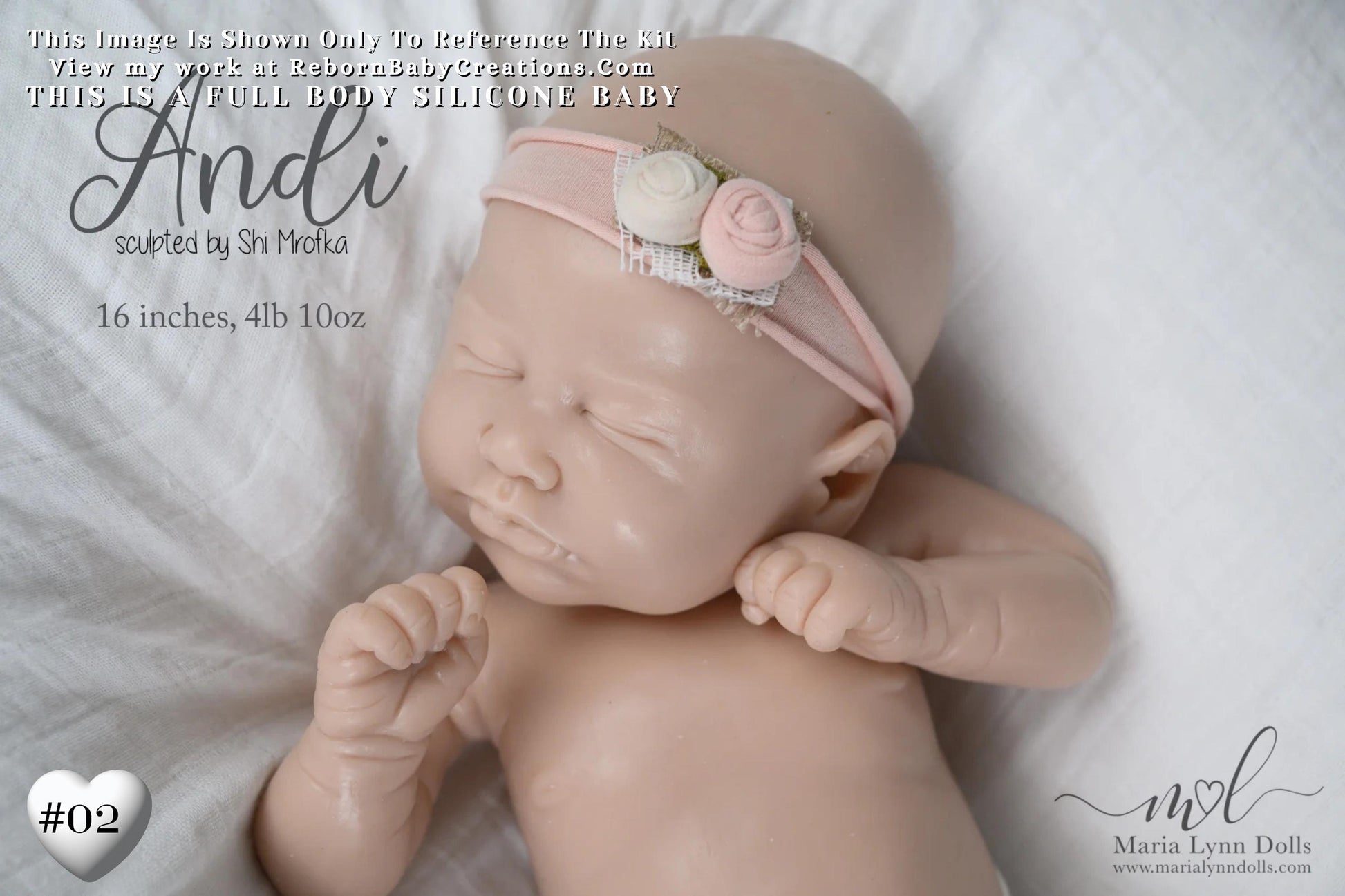 Full Body Silicone Baby Andi by Shi Mrofka (16 inches)