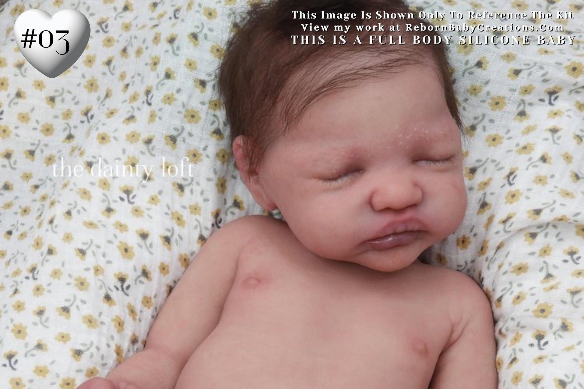 ALMOST GONE! Olive full silicone baby by Izzy Zhao. (19.5” long 6 lbs 13 oz). Opened mouth + tongue. Armatures are available.