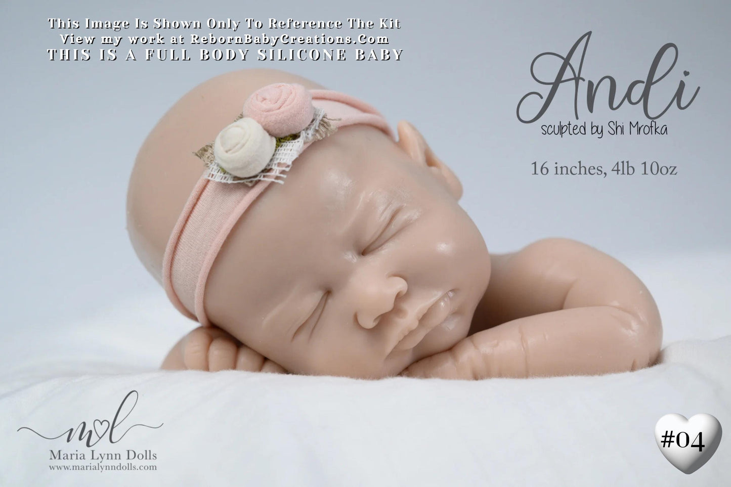 Full Body Silicone Baby Andi by Shi Mrofka (16 inches)