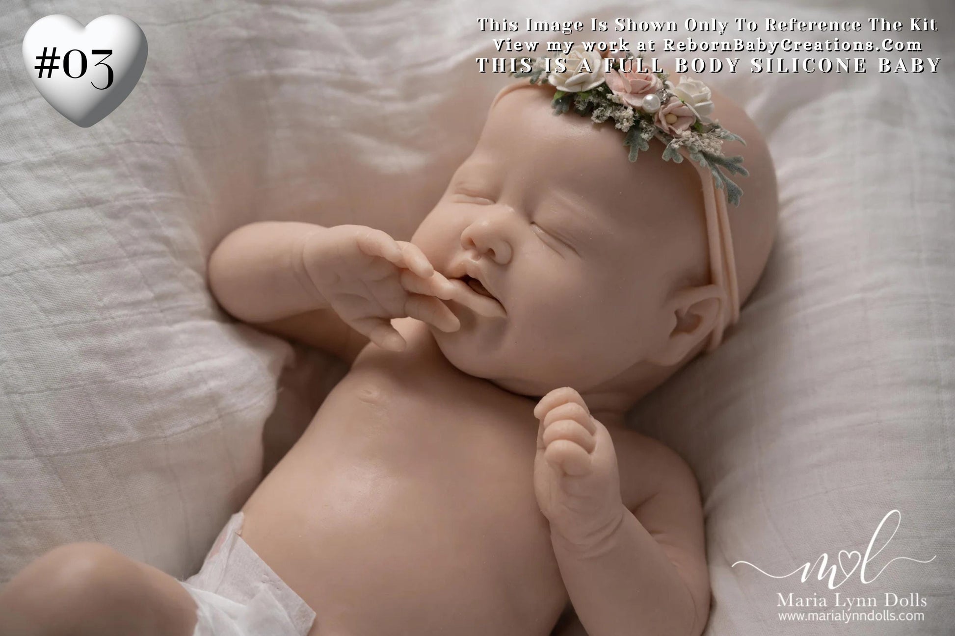 Full Body Silicone Baby Doll: Laurel by Shi Mrofka (19.5 inches)