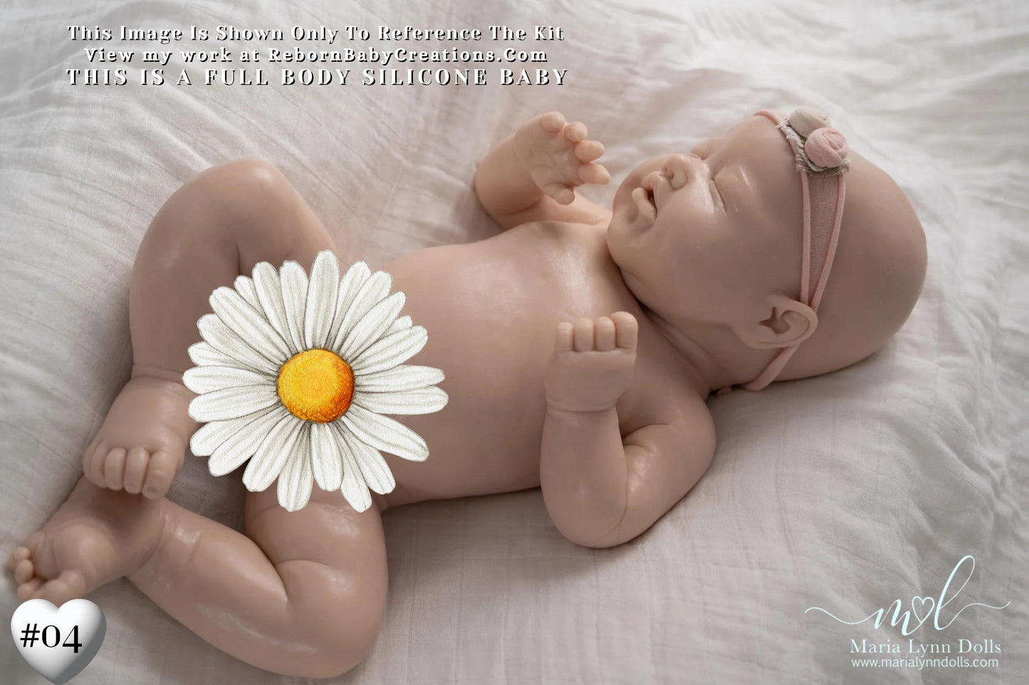 Full Body Silicone Baby Doll: Laurel by Shi Mrofka (19.5 inches)