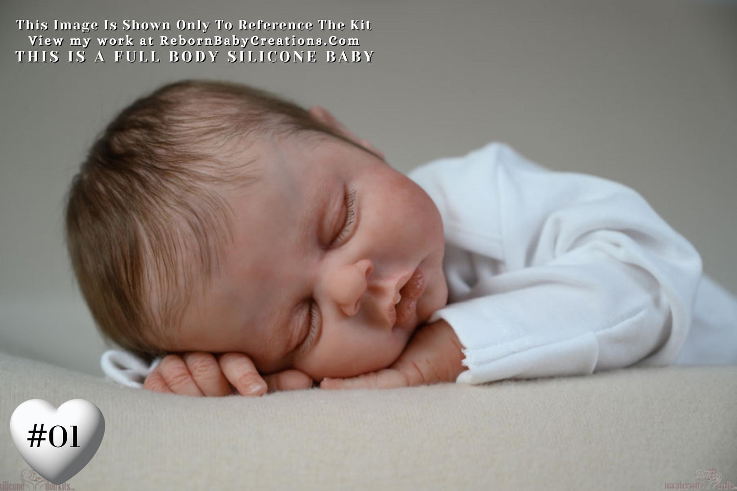 Johnathan Silicone Full Body Baby Doll by Ina Volprich (19.5 inches)