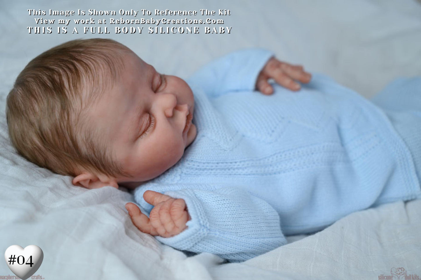 Johnathan Silicone Full Body Baby Doll by Ina Volprich (19.5 inches)