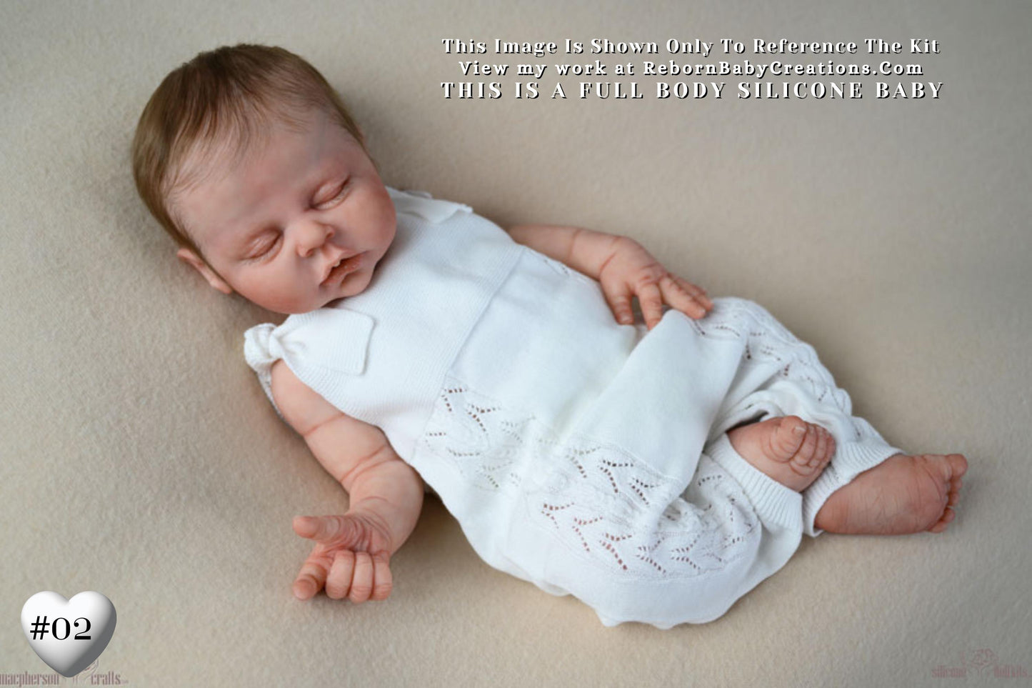 Johnathan Silicone Full Body Baby Doll by Ina Volprich (19.5 inches)