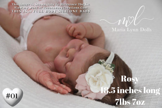 Rosy/Russell: Full Body Silicone Baby (18in, 7lb 7oz)