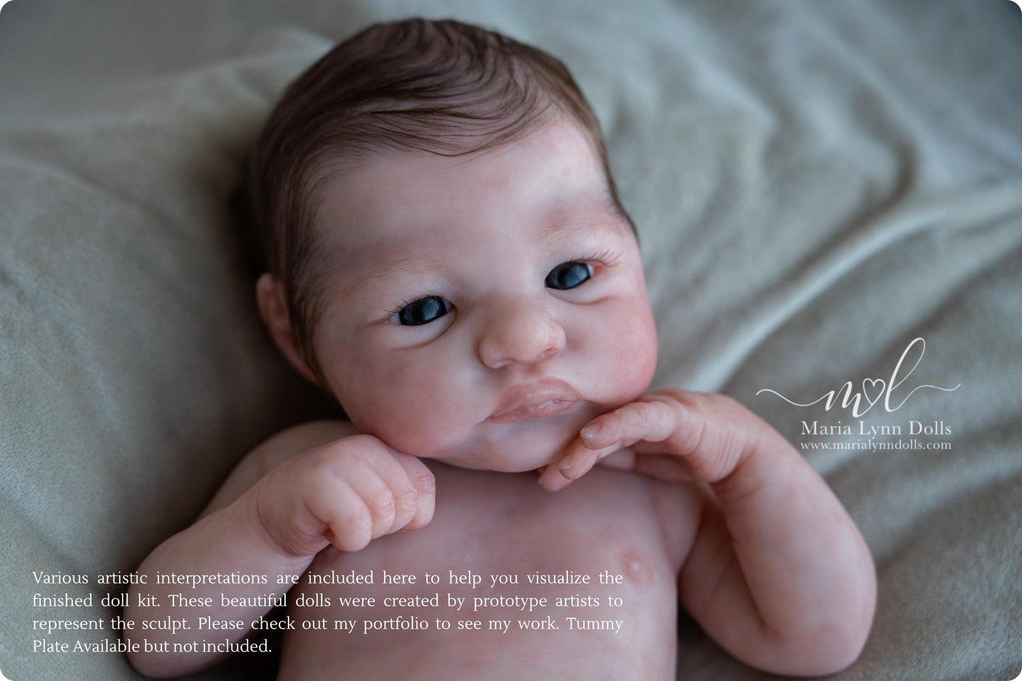 Pip by Izzy Zhao Full Body Silicone PREEMIE Girl or Boy (16.5 inches, 5lbs 6oz)