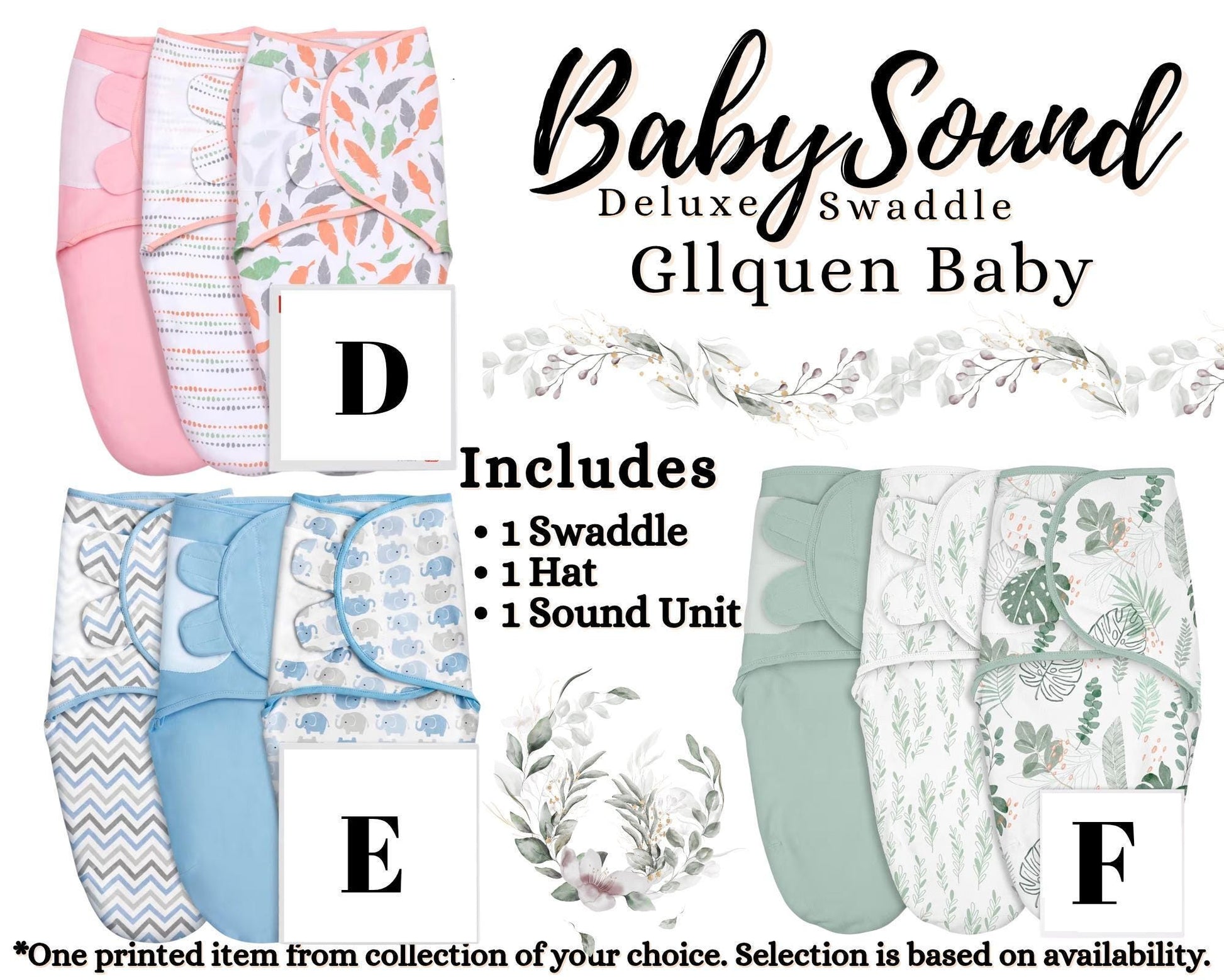 BabySound Swaddle Real Baby Hi-Def Sound ***This is NOT a DOLL!
