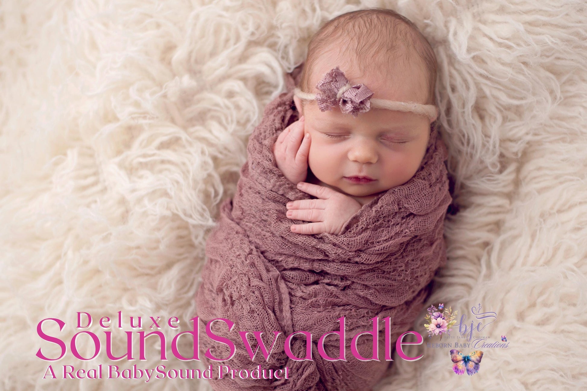 BabySound Swaddle Real Baby Hi-Def Sound ***This is NOT a DOLL!